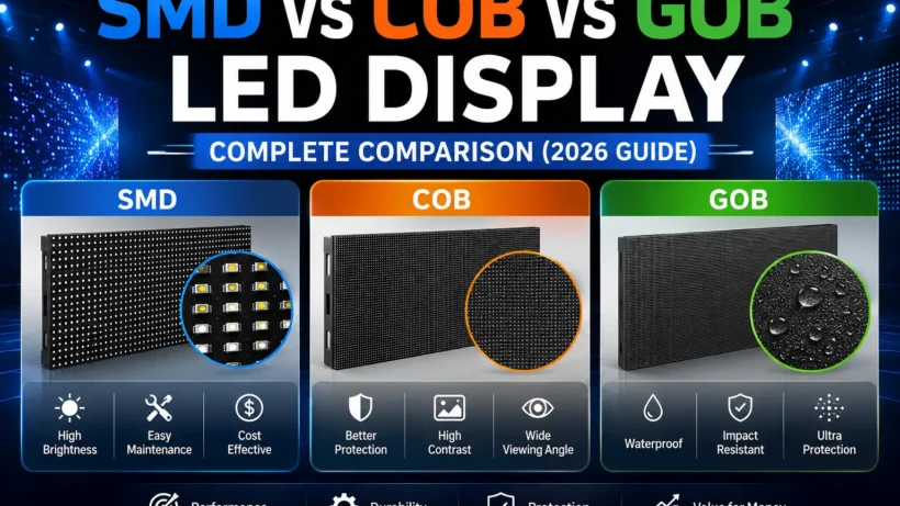 SMD vs COB vs GOB LED Display – Complete Comparison (2026 Guide)