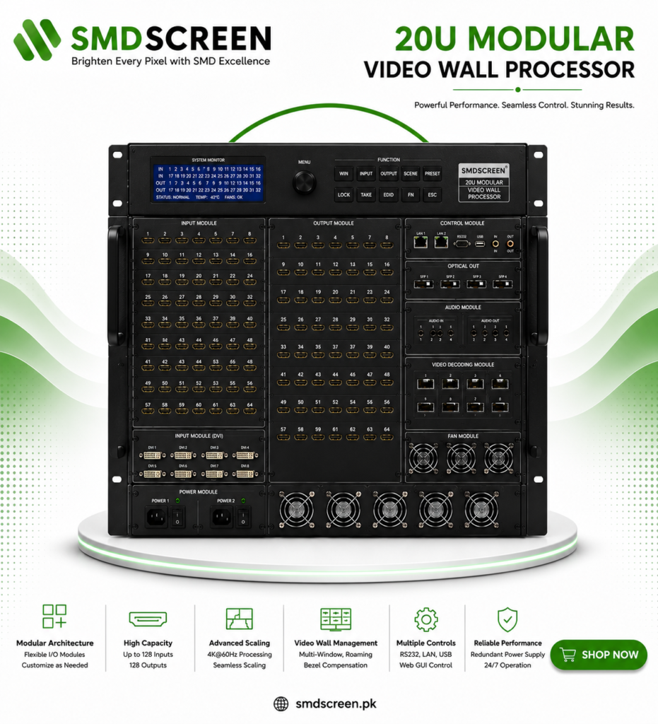 20U Modular Video Wall Processor